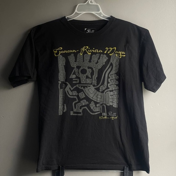 PIER 27 CANCUN RIVIERA MAYA GRAPHIC TSHIRT. CARIBBEAN SOUL SZ L 100%COTTON,BLACK - Picture 2 of 6